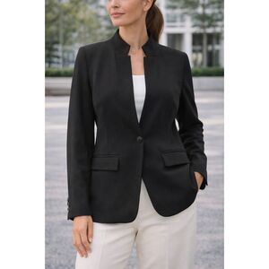 Boston Proper Black Structured Blazer – Size 14